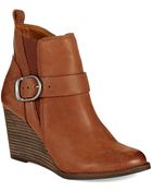 Lucky Brand Yiski Wedge Boots - Lyst