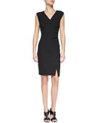 Diane von Furstenberg Megan V-Neck Mock-Wrap Sheath Dress - Lyst