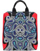 Lanvin Green Paisley Veritcal Shopper - Lyst
