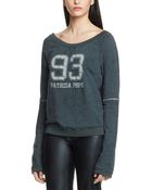 Patrizia Pepe Long Sleeve Fleece Top - Lyst