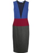 Barbara Casasola Colour Block Sheer Panel Dress - Lyst