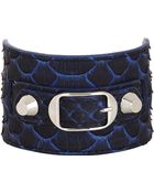 Balenciaga Python Ligne Classic Bracelet - Lyst