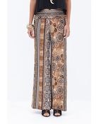 Forever 21 Abstract Printed Wide-Leg Pants - Lyst