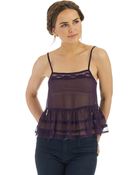 Free People Square Neck Ruffle Cami - Lyst