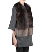 P.a.r.o.s.h. Quistar Wool Coat With Fourrure - Lyst