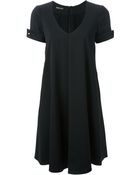 Emporio Armani Vneck Dress - Lyst