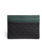 Gucci Microsima Leather Card Case - Lyst