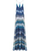 Red Haute Silk Tiedye Maxi Dress - Lyst