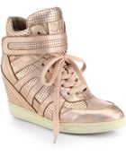 Ash Beck Metallic Leather Wedge Sneakers - Lyst