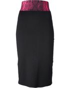 Christopher Kane Snakeskin Effect Pencil Skirt - Lyst