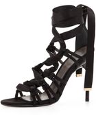 Jason Wu Satin Strappy Sandal Black - Lyst