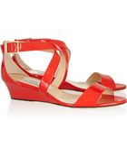 Jimmy Choo Chiara Patent-Leather Sandals - Lyst