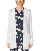 Michael Kors Hand-Knit Mohair Cardigan - Lyst