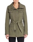 Guess Belted Anorak Jacket - Lyst