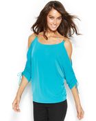 Michael Kors Michael Cold-Shoulder Hardware Top - Lyst