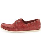 John Varvatos Schooner Linen Boat Shoe - Lyst