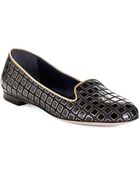 Sebastian Geo Textured Smoking Slippers - Lyst
