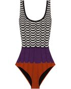 Missoni Stripped One Piece - Lyst