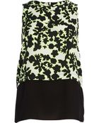 River Island Lime Printed Double Layer Tank Top - Lyst