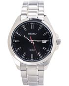 Seiko Sur061 Sur061 Silver-tone Black Watch - Lyst