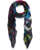 McQ by Alexander McQueen Black Hazy Night Modal Scarf - Lyst
