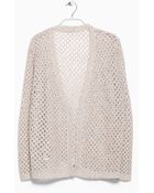 Violeta By Mango Sequin Alpaca Blend Cardigan - Lyst