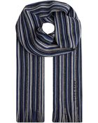 Hugo Boss Stripe Scarf Blue - Lyst