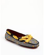 Missoni Dotted Herringbone Driver Flats - Lyst