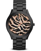 Michael Kors Zebra Print Slim Runway Watch 42mm - Lyst