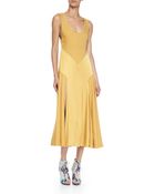 Burberry Prorsum Silk Chevron Paneled Dress - Lyst