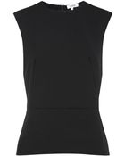 Nicole Farhi Knit Back Peplum Top - Lyst