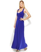 Calvin Klein Sleeveless Banded Bodice Gown - Lyst