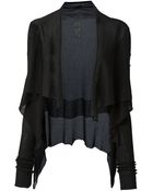 Rick Owens Draped Knit Cardigan - Lyst