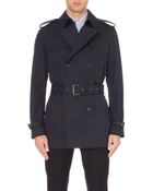 Ralph Lauren Black Label Short Cotton Trench Coat - For Men - Lyst
