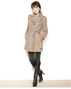 Calvin Klein Wool-Blend Belted Walker Coat - Lyst