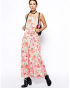 Asos Reclaimed Vintage Maxi Dress With Scoop Back - Lyst