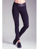 Bebe Animal Foil Inset Leggings - Lyst