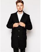 Selected Wool Coat With Detachable Lining - Lyst