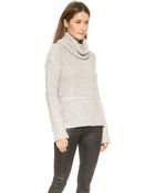 Raquel Allegra Cowl Neck Pullover - Smoke - Lyst