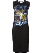 Christopher Kane Abstract Rose Print Dress - Lyst