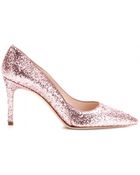 Miu Miu Glitter-Coated Pumps - Lyst