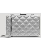 MICHAEL Michael Kors Clutch - Elsie Metallic Quilted Box - Lyst