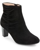 Taryn Rose Dinah Ruched Suede Ankle Boots - Lyst