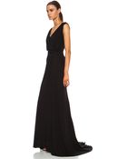 Nina Ricci V Neck Silk Gown - Lyst