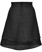 Giambattista Valli Tweed Skirt With Organza Trim - Lyst