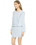 BCBGMAXAZRIA Kristey Ruffle Dress - Blue Smoke - Lyst