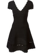 Hervé Léger Emily Cut Out Dress - Lyst