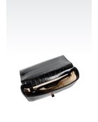Emporio Armani Shoulder Bag In Croc Print Calfskin - Lyst