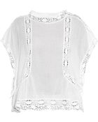 Etoile Isabel Marant Duffy Cotton And Crochet Tunic Top - Lyst
