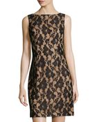 Chetta B Sleeveless Lace Sheath Dress - Lyst